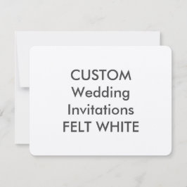 Invitaciones de boda FELT WHITE de 110 lb 5.5" x 4