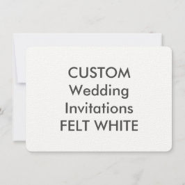 Invitaciones de boda FELT WHITE de 110 libras 6.25