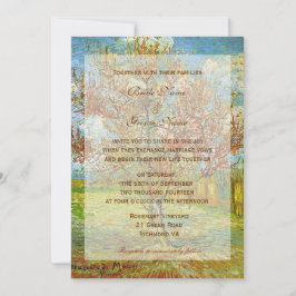 Invitaciones de boda. Floral vintage rosa melocotó