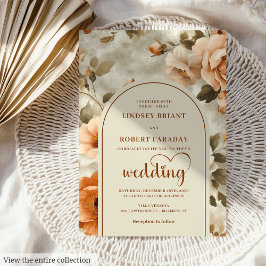 Invitaciones de Boda Florales Chic Boho Oxidadas M