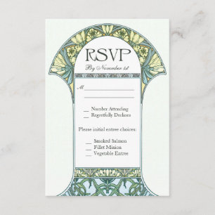 Invitaciones de boda florales de RSVP del vintage