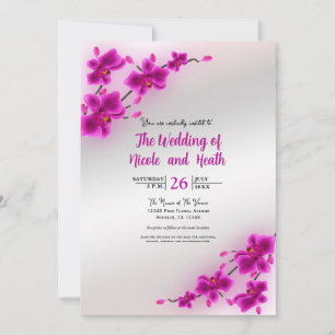 Invitaciones de boda florales elegantes con flores