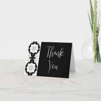 Invitaciones de boda florales en negro y blanco