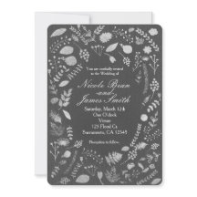 Invitaciones de boda florales grises y plateadas d
