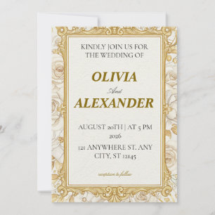 Invitaciones de Boda Florales Reales de Lujo