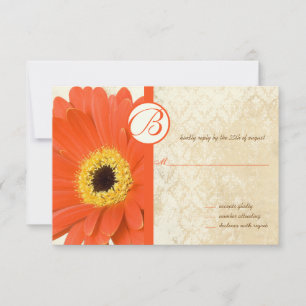 Invitaciones de boda Gerber con damasco vintage an