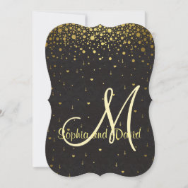 Invitaciones de boda | Gold Glam Confetti RSVP