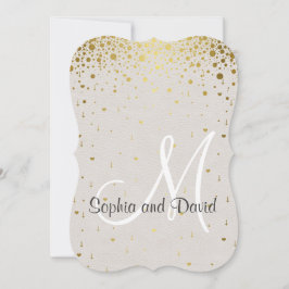 Invitaciones de boda | Gold Glam Confetti RSVP