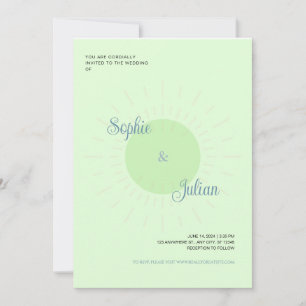 Invitaciones de boda Green Sunburst