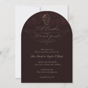 Invitaciones de boda hasta la muerte