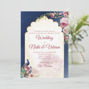 invitaciones de boda hindúes y de boda india con p