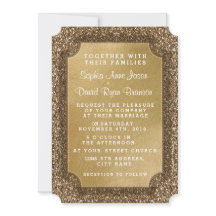 Invitaciones de boda | Hoja de oro e invitación Pu