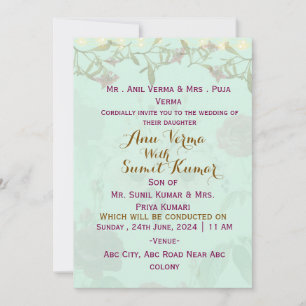 Invitaciones de Boda India