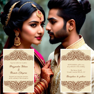 invitaciones de boda india mehndi