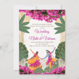 Invitaciones de boda india y tarjetas de boda hind