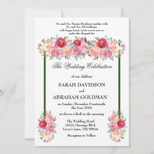 Invitaciones de Boda Judía Tradicionales - Rosa Ro