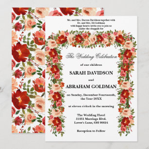 Invitaciones de Boda Judía Tradicionales - Rosas