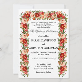 Invitaciones de Boda Judía Tradicionales - Rosas