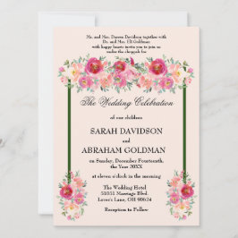 Invitaciones de boda judías tradicionales - Rosa r