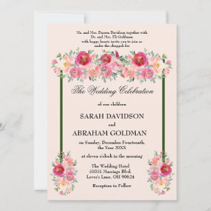 Invitaciones de boda judías tradicionales - Rosa r