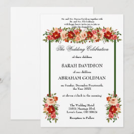 Invitaciones de boda judías tradicionales - Rosas 