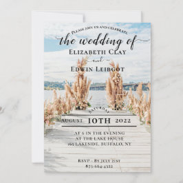 Invitaciones de boda junto al lago