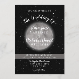 Invitaciones de boda   Luna y Estrella Celestiales