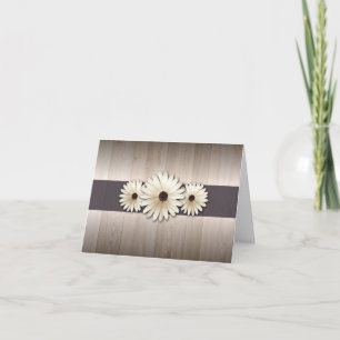 Invitaciones de boda marrones blancas de RSVP de