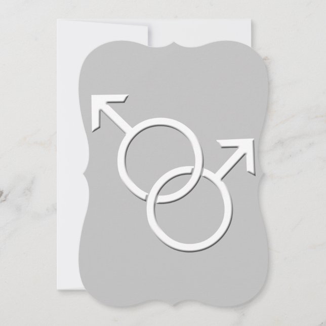 Invitaciones de Boda Orgullo Gay Tarjetas de Amor  (Anverso)