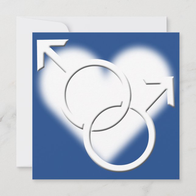 Invitaciones de Boda Orgullo Gay Tarjetas de Amor  (Anverso)