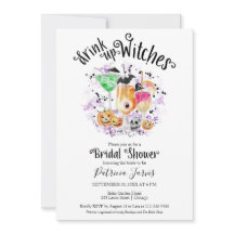 Invitaciones de boda para ducha de novia con cócte
