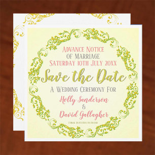 Invitaciones de boda para guardar la fecha con dis