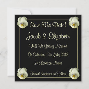 Invitaciones de boda para guardar la fecha con flo