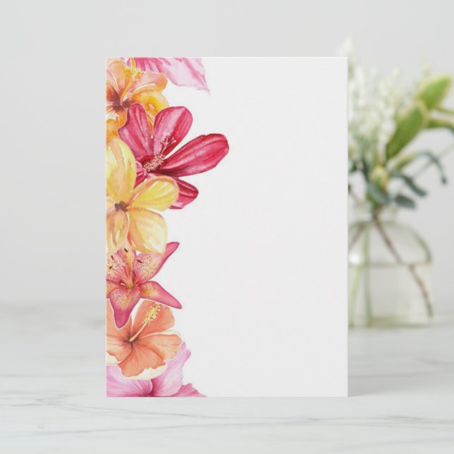 Invitaciones de boda para puesta de sol en la play (Anverso de pie)