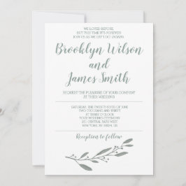 Invitaciones De Boda Para Segundo Matrimonio Sage 
