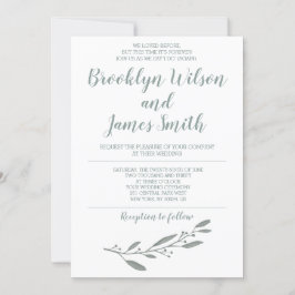 Invitaciones De Boda Para Segundo Matrimonio Sage
