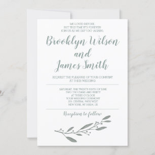 Invitaciones De Boda Para Segundo Matrimonio Sage