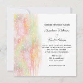 Invitaciones de boda Pastel Watercolor Hearts
