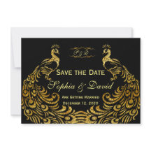 Invitaciones de Boda | Pavón Dorado GUARDA LA FECH