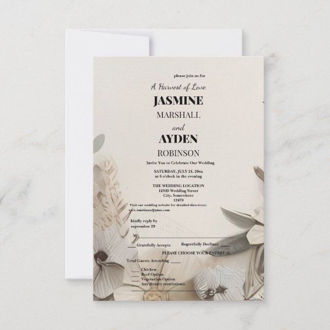 Invitaciones de boda personalizadas | Boho, foto y (Anverso)