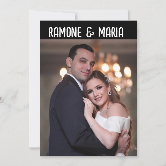 INVITACIONES DE BODA PERSONALIZADAS CON FOTO (Anverso)