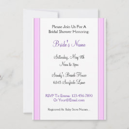 Invitaciones de boda personalizadas con rayas rosa