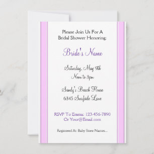 Invitaciones de boda personalizadas con rayas rosa