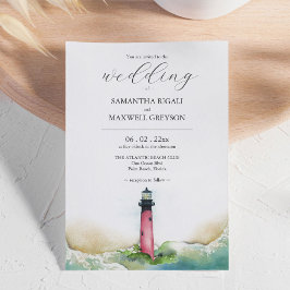 Invitaciones de boda personalizadas de faro