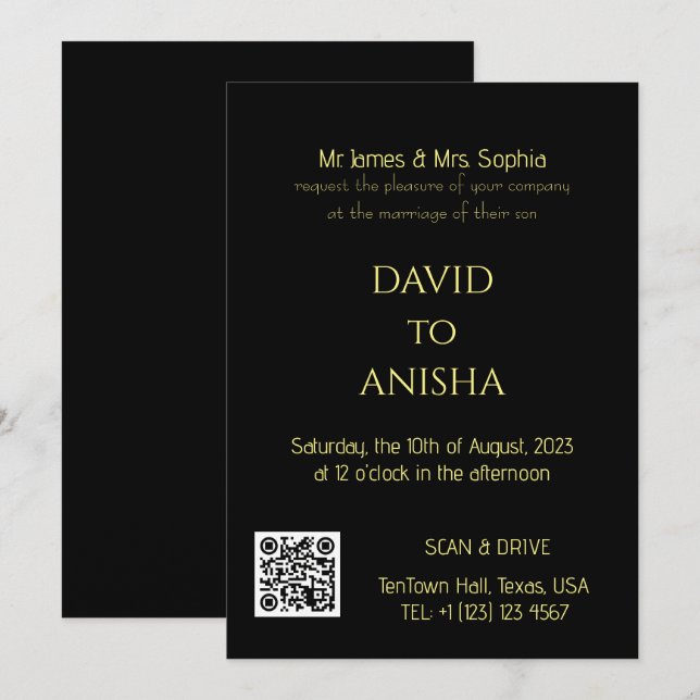 Invitaciones de boda personalizadas | Diseño perso (Anverso / Reverso)