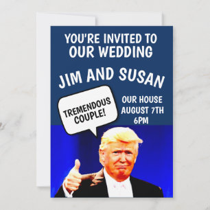 INVITACIONES DE BODA PERSONALIZADAS DONALD TRUMP