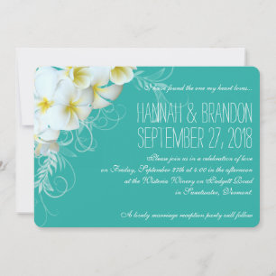 Invitaciones de boda personalizadas en Plumeria La