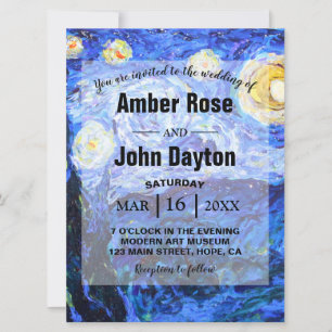 Invitaciones de boda personalizadas Glittery Starr