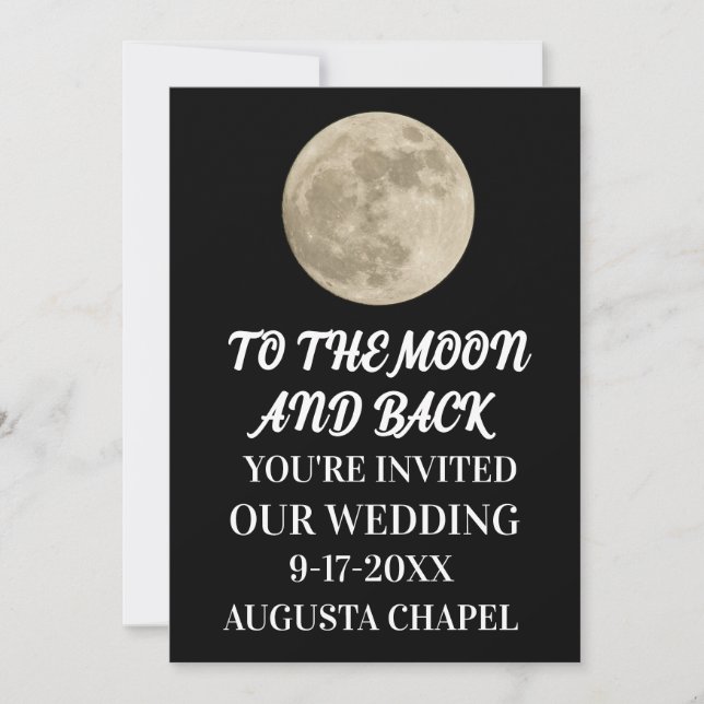 INVITACIONES DE BODA PERSONALIZADAS LUNA Y ATRÁS (Anverso)
