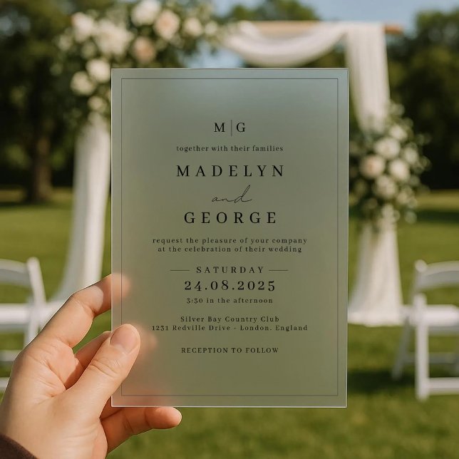 Invitaciones de boda Plantilla simple Minimalista (Subido por el creador)